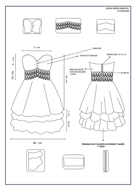 Juana Maria Mariscal: Dibujo en plano. Moda