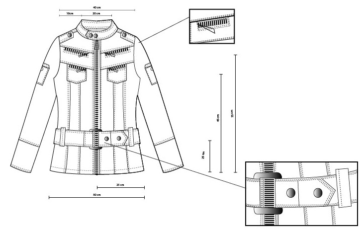 Maria Teresa García: Dibujo en plano. Moda 1