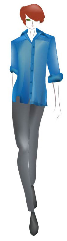 Violeta. Figurín de Moda