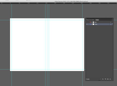 Documento A3 en Illustrator con Lineas Guía para Ficha Técnica