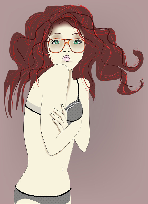 Ilustracion vectorial de moda. pixelnomicon.net. Escuela de Arte de Cádiz