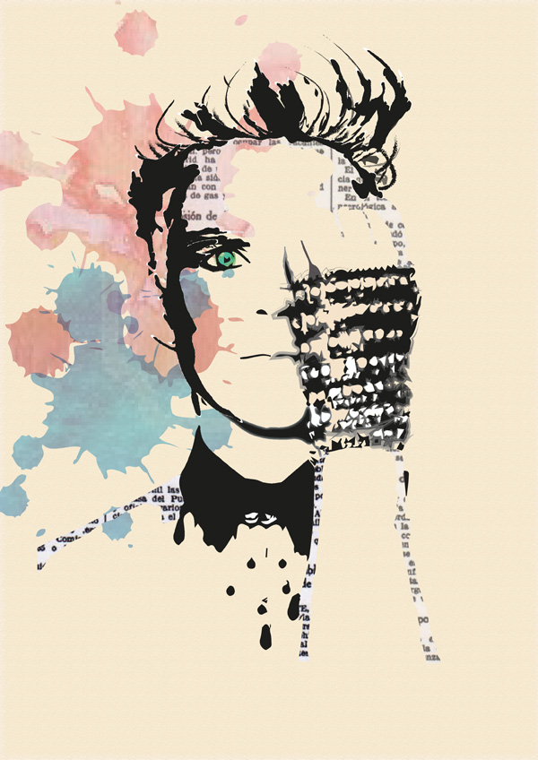 Ilustracion vectorial de moda. pixelnomicon.net. Escuela de Arte de Cádiz