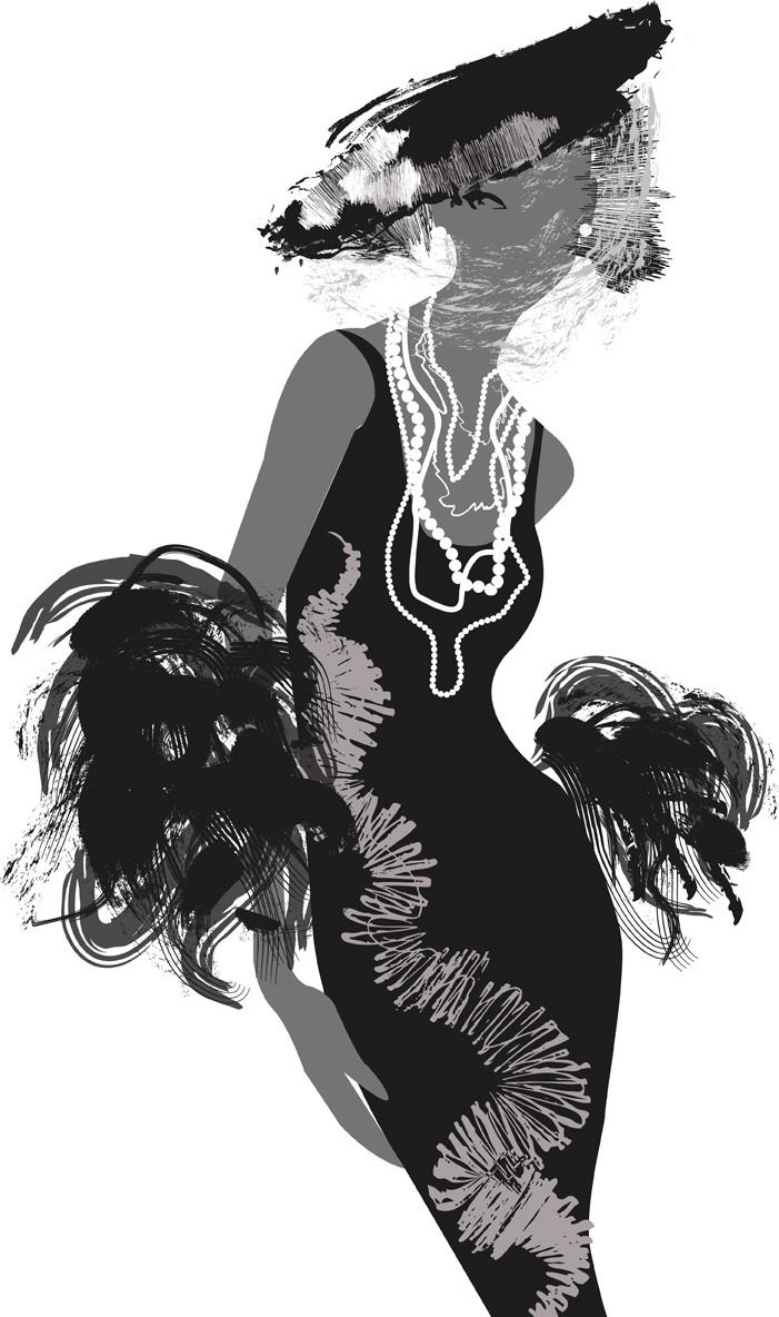 Ilustracion vectorial de moda. pixelnomicon.net. Escuela de Arte de Cádiz