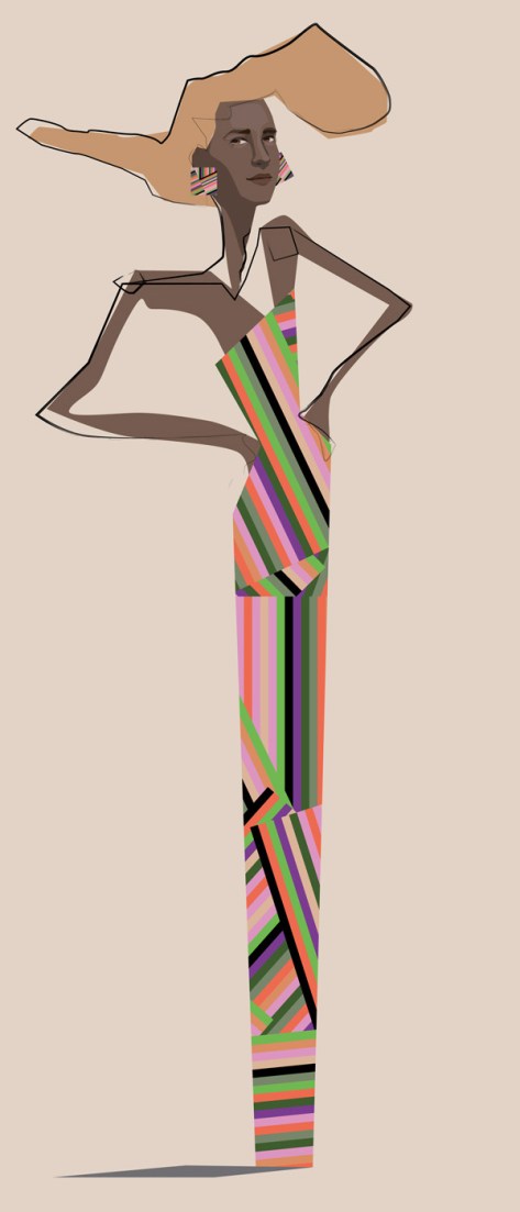 Ilustracion vectorial de moda. pixelnomicon.net. Escuela de Arte de Cádiz