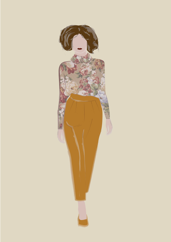 Ilustracion vectorial de moda. pixelnomicon.net. Escuela de Arte de Cádiz