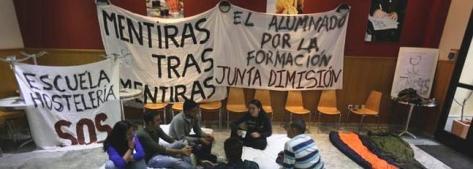 Encierro de Alumnos de la escuela. Foto de Francis Jiménez