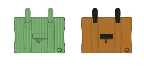 Diseño bolso. Representacion vectorial. pixelnomicon.net