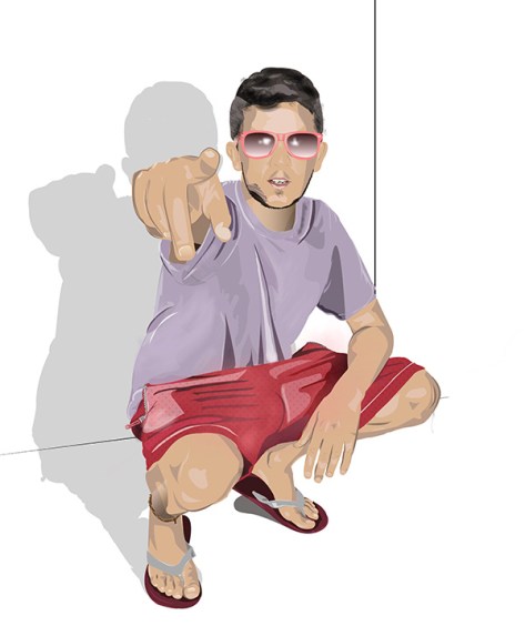 Autorretrato Vectorial-Escuela de Arte de Cadiz-pixelnomicon.net-13-14