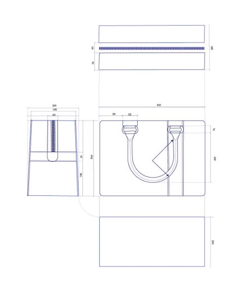 Diseño bolso. Representacion vectorial. pixelnomicon.net