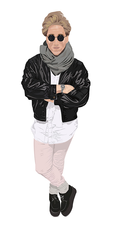 Autorretrato Vectorial DAO. Escuela de Arte de Cadiz. pixelnomicon.net