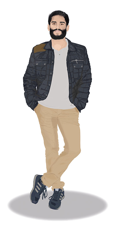 autorretratos vectoriales. Escuela de Arte de Cádiz. 2015-16. pixelnomicon.net