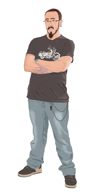 autorretratos vectoriales. Escuela de Arte de Cádiz. 2015-16. pixelnomicon.net