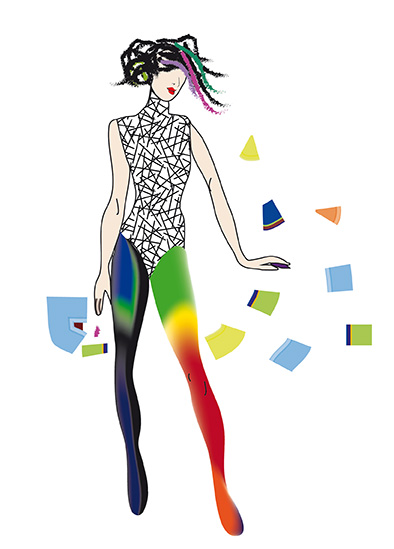 Figurin de moda. Adobe illustrator. pixelnomicon.net Escuela de Arte de Cádiz