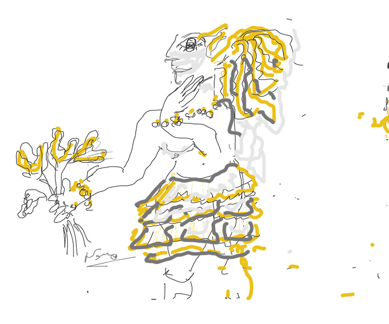 "Falda y flores" - Nono Hurtado. 2015.